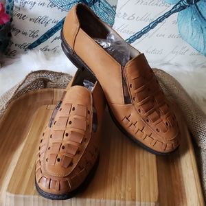 Brown Leather Shoes Size 9.5W